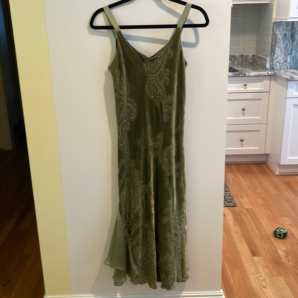 COPY - Green velvet dress by Seaver size 2